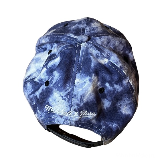 Mitchell & Ness Brooklyn Nets Snapback Bleach Look Adjustable Rope Hat Cap - Picture 4 of 5